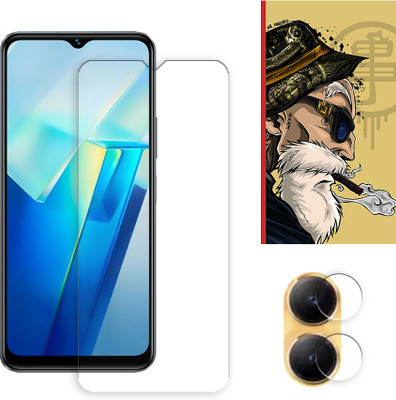 ARBAN Edge To Edge Tempered Glass for vivo T2x 5G Tempered Glass Screen Protector | Anti-Scratch | Edge to Edge Full Coverage | 9H Hardness ( 1 FRONT SCREEN GUARD + 1 CAMERA LENS PROTECTOR + 1 FREE BACK EMBOSSED SKIN001 )(Pack of 1)