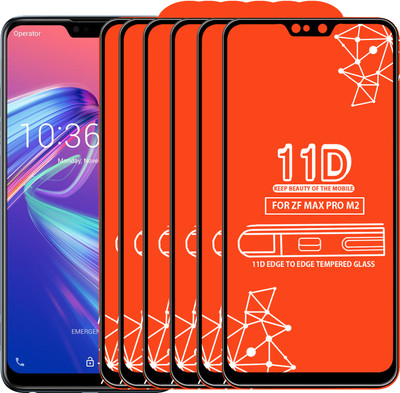 Qyist Edge To Edge Tempered Glass for Asus Zenfone Max Pro M2(Pack of 6)