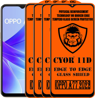 CYOR Edge To Edge Tempered Glass for OPPO A77 2022(Pack of 4)