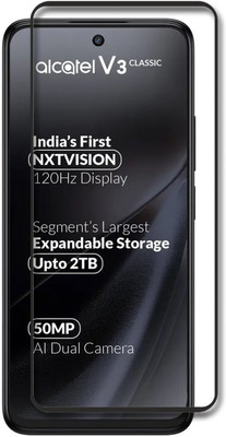 NKCASE Edge To Edge Tempered Glass for Alcatel V3 Classic 5G(Pack of 1)
