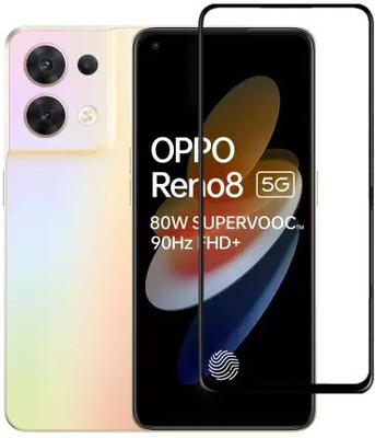AB PRIME Edge To Edge Tempered Glass for OPPO Reno8 5G, Reno8 5G(Pack of 1)