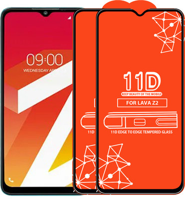 Roxel Edge To Edge Tempered Glass for Lava Z2(Pack of 2)