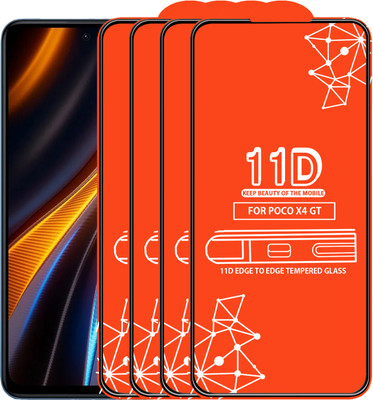 Qyist Edge To Edge Tempered Glass for Poco X4 Gt(Pack of 4)