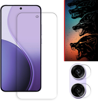 ARBAN Edge To Edge Tempered Glass for Oppo Reno14 Pro 5G Tempered Screen Protector | Anti-Scratch | Edge to Edge Full Coverage | 9H Hardness ( 1 FRONT SCREEN GUARD + 1 CAMERA LENS PROTECTOR + 1 FREE BACK EMBOSSED SKIN061 )(Pack of 1)