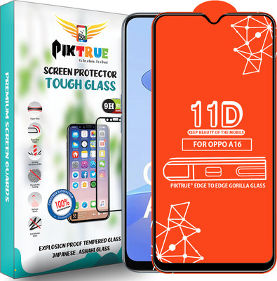 PikTrue Edge To Edge Tempered Glass for Oppo A16(Pack of 1)