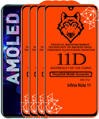 DeepzHub Edge To Edge Tempered Glass for Infinix Note 11(Pack of 4)