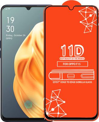 Qyist Edge To Edge Tempered Glass for Oppo F15(Pack of 1)