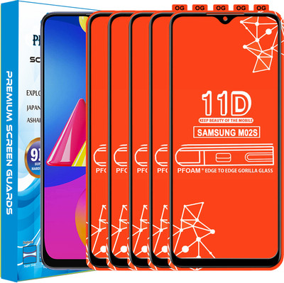 PFOAM Edge To Edge Tempered Glass for SAMSUNG GALAXY M02S(Pack of 5)