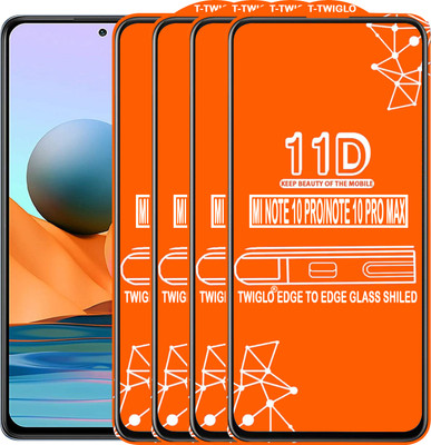 TWIGLO Edge To Edge Tempered Glass for REDMI NOTE 10 PRO(Pack of 4)