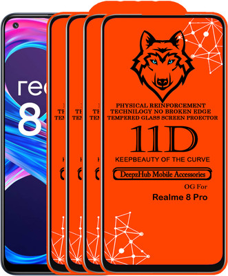 CRodible Edge To Edge Tempered Glass for Realme 8 Pro(Pack of 4)