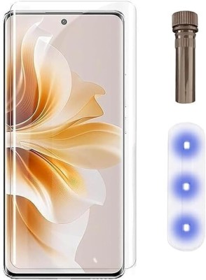 KadWaniya Edge To Edge Tempered Glass for Vivo X100 5G, Vivo X100 Pro, Vivo X100 Pro Plus 5G , Meibo Series 3D Curved (30 Seconds Quick Paste) High Quality UV Liquide Glue Glass with Easy Installation Kit-50-867(Pack of 1)