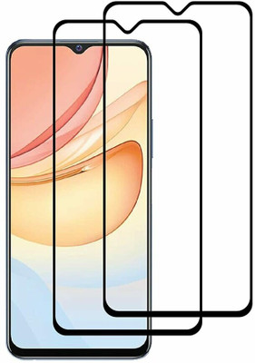 1DOLLAR Edge To Edge Tempered Glass for Vivo Y53s (4g) -| | Full Glue Curved Tempered Glass | Bubble Free Installation |(Pack of 2)