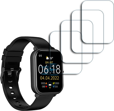 SOMTONE Edge To Edge Tempered Glass for pTron Pulsefit Pro Bluetooth Calling Smartwatch, 1.69 inch CREEN GUARD(Pack of 4)