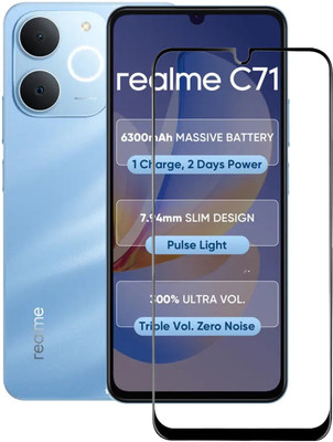NKCASE Edge To Edge Tempered Glass for Realme C71(Pack of 1)