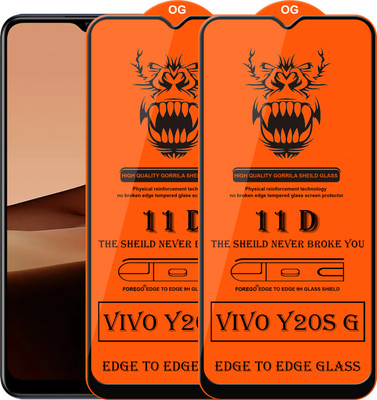 Forego Edge To Edge Tempered Glass for Vivo Y20s 5G(Pack of 2)