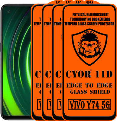 CYOR Edge To Edge Tempered Glass for VIVO Y74 5G(Pack of 4)