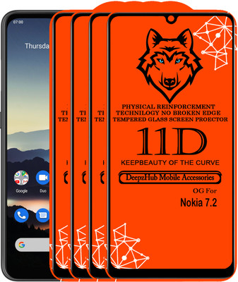 CRodible Edge To Edge Tempered Glass for Nokia 7.2(Pack of 4)