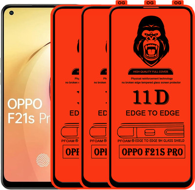 Laxdom Edge To Edge Tempered Glass for OPPO F21S PRO(Pack of 3)