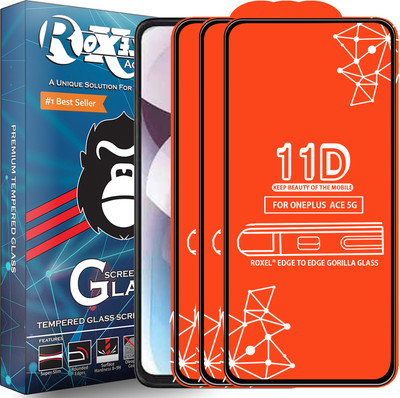 Roxel Edge To Edge Tempered Glass for Oneplus Ace 5G(Pack of 3)