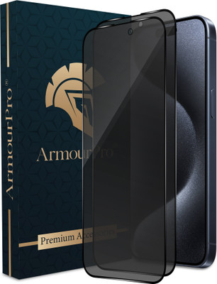 ArmourPro Edge To Edge Tempered Glass for iPhone 15 Pro Max, Apple iPhone 15 Pro Max, iPhone 15 Plus, Apple iPhone 15 Plus(Pack of 2)