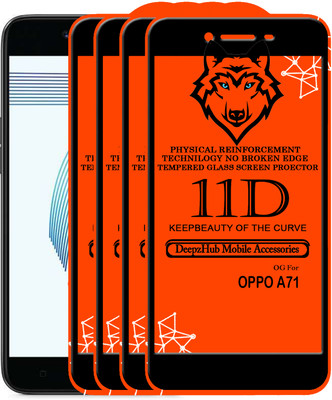 DeepzHub Edge To Edge Tempered Glass for Oppo A71(Pack of 4)