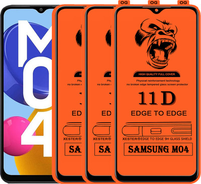 PFOAM Edge To Edge Tempered Glass for SAMSUNG GALAXY M04(Pack of 3)