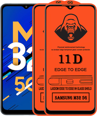 Laxdom Edge To Edge Tempered Glass for SAMSUNG GALAXY M32 5G(Pack of 2)