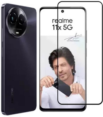 YOGIJEET Edge To Edge Tempered Glass for Realme 11X 5G(Pack of 1)