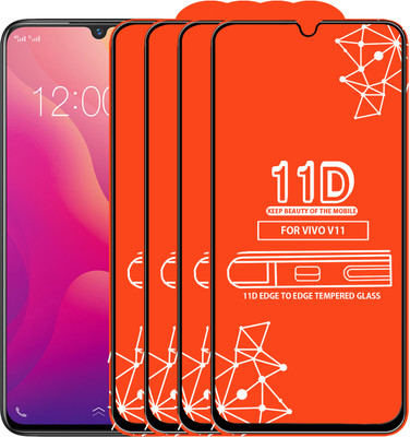 Qyist Edge To Edge Tempered Glass for Vivo V11(Pack of 4)
