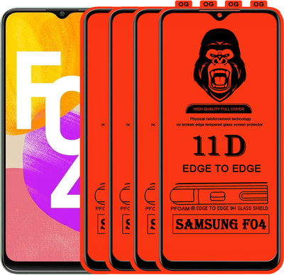 Laxdom Edge To Edge Tempered Glass for SAMSUNG GALAXY F04(Pack of 4)
