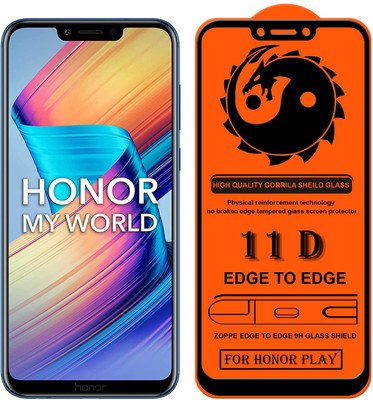 HIE POWER Edge To Edge Tempered Glass for Honor PLAY (Premium_11D)(Pack of 1)