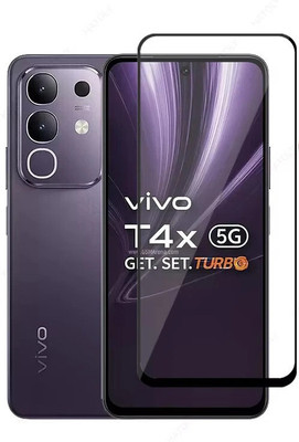 VISHZONE Edge To Edge Tempered Glass for Vivo T4x 5G, vivo T4x 5G(Pack of 1)