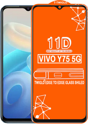 TWIGLO Edge To Edge Tempered Glass for VIVO Y75 5G(Pack of 1)