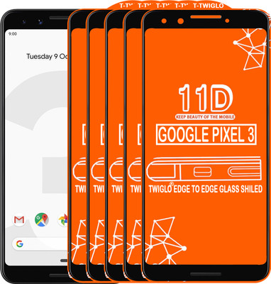 Flipkart SmartBuy Edge To Edge Tempered Glass for GOOGLE PIXEL 3(Pack of 5)