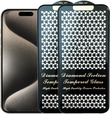 ONCRAVES Edge To Edge Tempered Glass for Apple iPhone 15 Pro(Pack of 2)