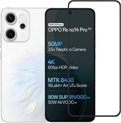 Hyper Edge To Edge Tempered Glass for Oppo Reno 14 Pro 5G, Oppo Reno 14 Pro(Pack of 1)