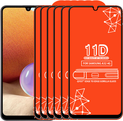 Qyist Edge To Edge Tempered Glass for Samsung A32 4G(Pack of 6)