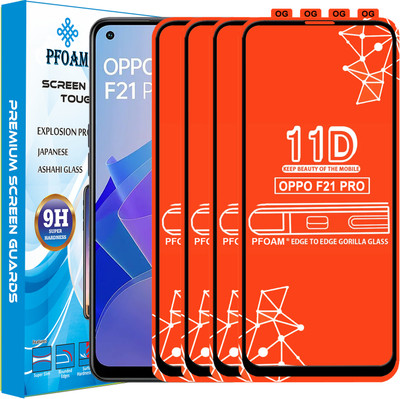 PFOAM Edge To Edge Tempered Glass for OPPO F21 PRO(Pack of 4)