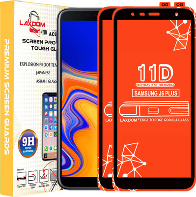 Laxdom Edge To Edge Tempered Glass for SAMSUNG GALAXY J6 PLUS(Pack of 2)