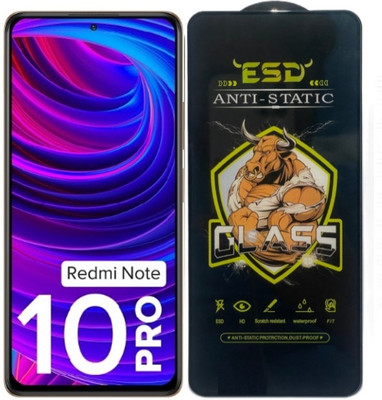 Resolute Edge To Edge Tempered Glass for Redmi Note 10 Pro, ESD Tempered Glass, ESD Screen Protector, Anti Static, Screen Protector(Pack of 1)