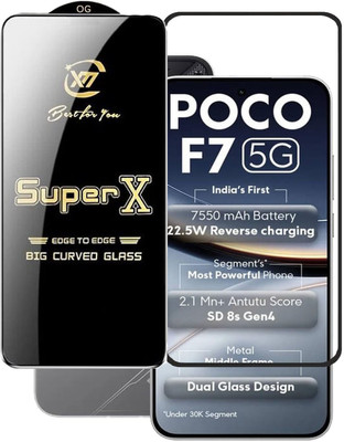 Ansh Traders Edge To Edge Tempered Glass for Poco f7 5g(Pack of 1)