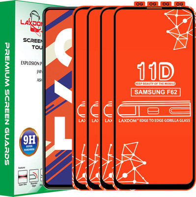 Laxdom Edge To Edge Tempered Glass for SAMSUNG GALAXY F62(Pack of 4)