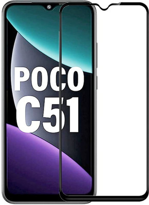 EITANSHA CREATION Edge To Edge Tempered Glass for POCO C51(Pack of 1)