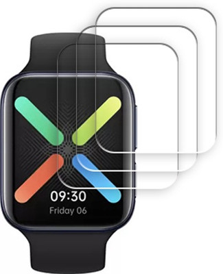 SOMTONE Edge To Edge Tempered Glass for OPPO Watch 46 mm SMARTWATCH SCREEN GUARD(Pack of 3)