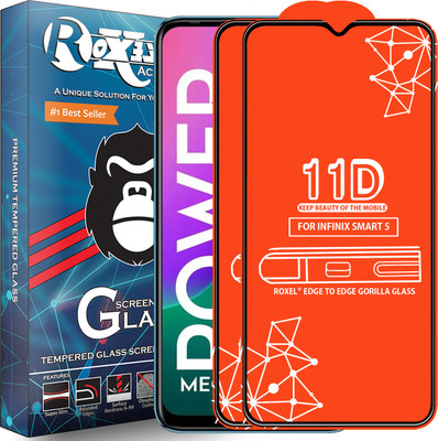 Roxel Edge To Edge Tempered Glass for Infinix Smart 5(Pack of 2)