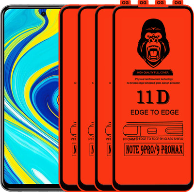 Laxdom Edge To Edge Tempered Glass for REDMI NOTE 9 PRO MAX(Pack of 4)