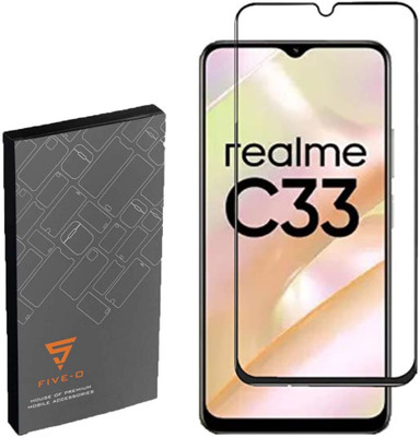 FIVE-O Edge To Edge Tempered Glass for Realme C33 - ( 2023 )(Pack of 2)