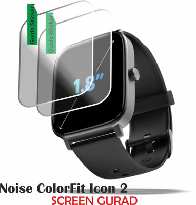 JSGROWITTECH Edge To Edge Tempered Glass for Noise ColorFit Icon 2 Smartwatch(Pack of 2)