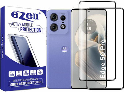 eZell Edge To Edge Tempered Glass for MOTOROLA EDGE 50 PRO 5G(Pack of 2)