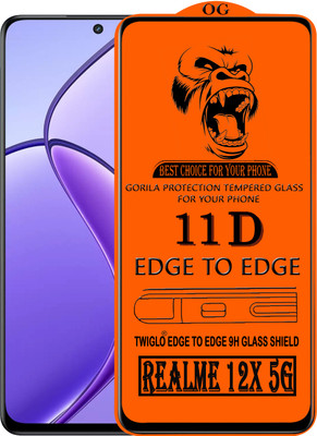 TWIGLO Edge To Edge Tempered Glass for REALME 12X 5G(Pack of 1)